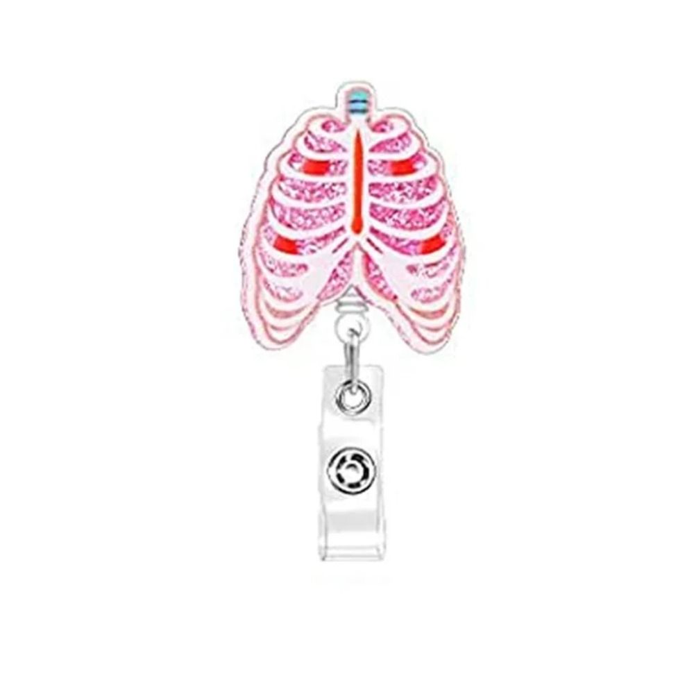 

Human Organs Retractable Badge Reel 360 Rotating Easy Pull Buckle ID Badge Holder Hospital Style 5