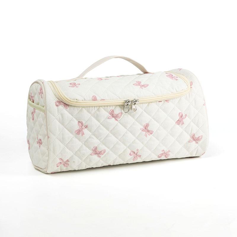 

Hair Dryer Storage Bag, Large Capacity Portable Travel Storage Bag With Hooks, Quilted Design, For Hair Styling Tools