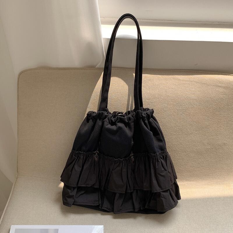 

Корейский стиль сумки через плечо женские ручные сумки для отдыха универсальные новые водонепроницаемые сумки с завязками на шнурке в форме листьев лотоса