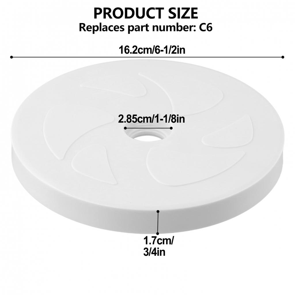 1PC C6 Large Wheel 6.5\" X6.5\" X0.7\" C-6 C6 Fast Connection White