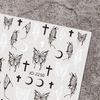 Nail Art Liquid Butterfly Sticker Black and White Laser Aurora Dark Hollow DIY Nail Decorations