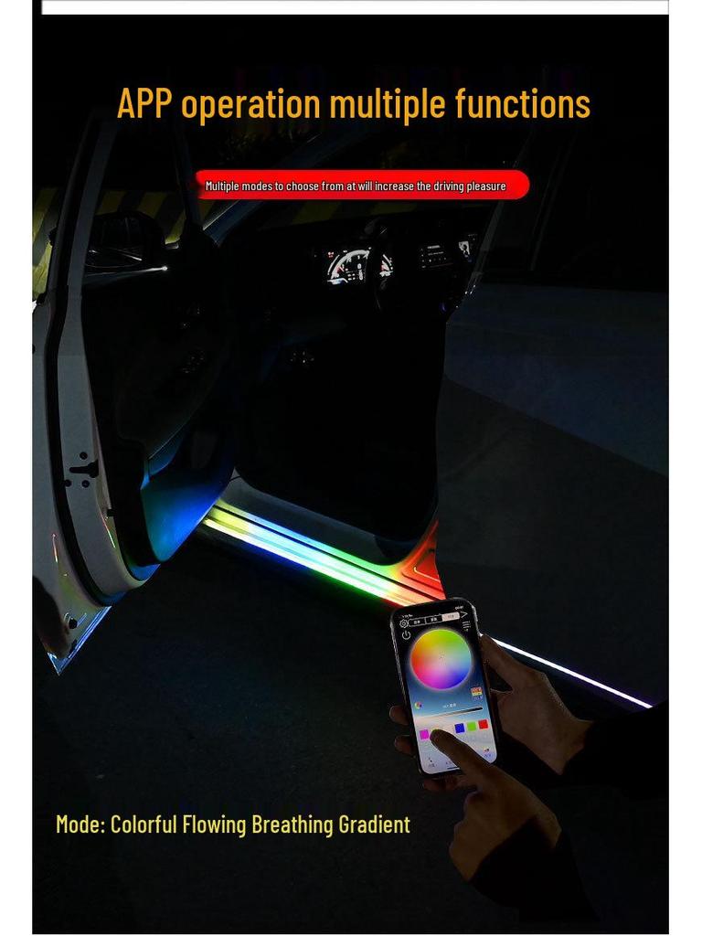 LED Ambient Side Skirt & Door Edge Light Strip with Dreamcolor & Remote Control