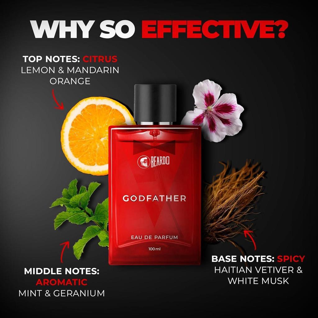 BEARDO Profumo Il Padrino Per Uomo | Profumo Aromatico, Speziato Per Uomo Profumo A Lunga Durata Per La Sera Degli Appuntamenti | Body Spray Per Uomo |