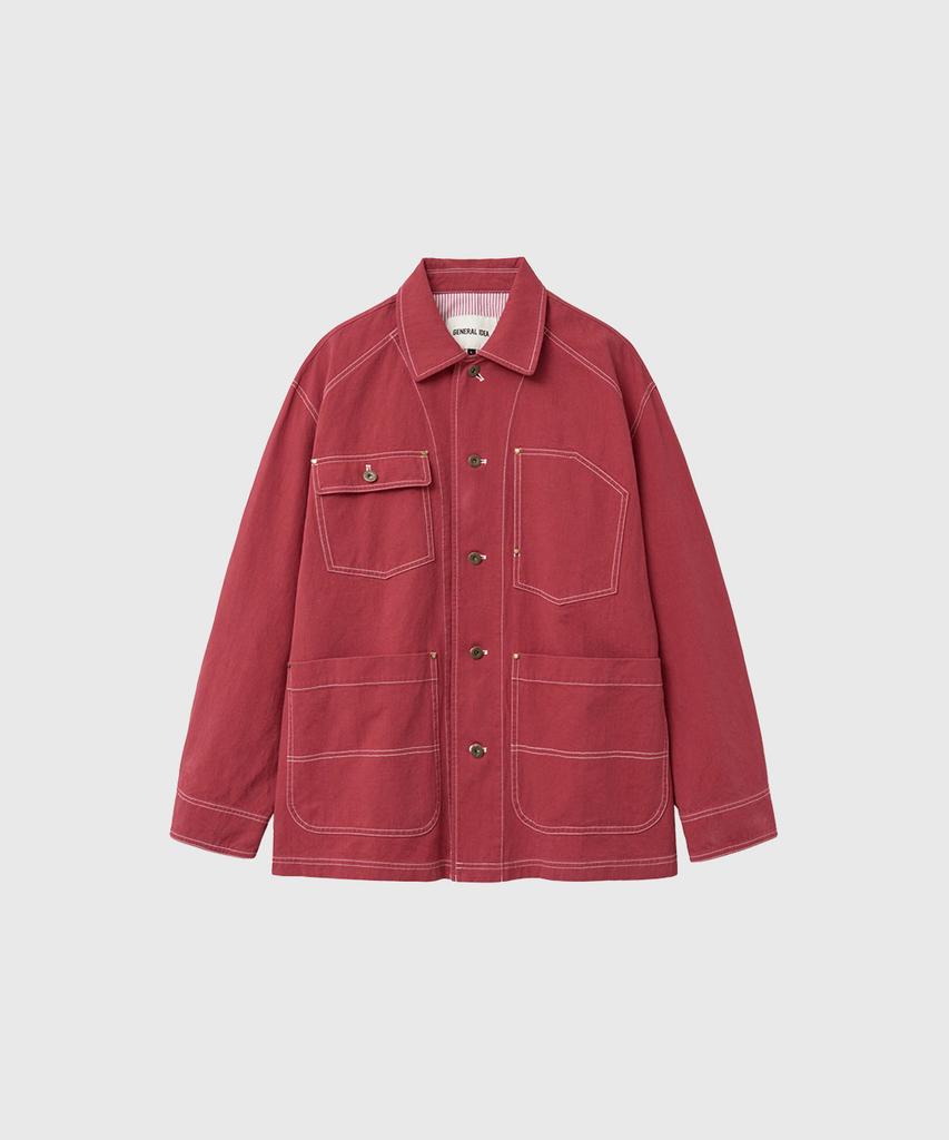 Generalidea Man Washed Railroad Work Jacket [Red] / Gf1Mjk007