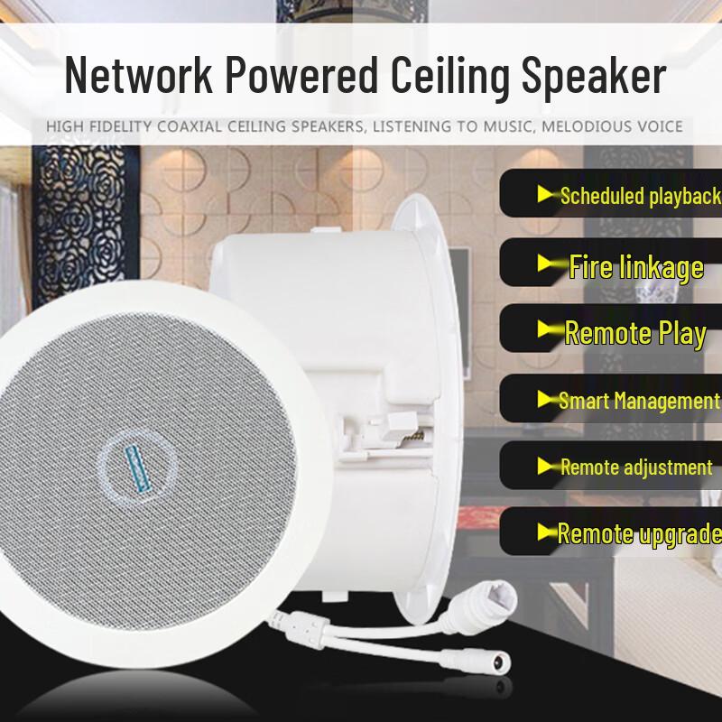 LINGSHENG IP Network Active Ceiling Speaker (CN version)