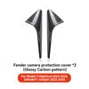 YZ Turn Signal Camera Trim Cover forTesla Model 3 Y Accessories Side Leaf Board Protector ABS Matte Carbon Fiber Pattern
