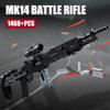 Military Gun MK14 Battle Rifle Army M24 Sniper Rifle Model Building Blocks Set Weapon Bricks Kits Toys For Children Boys Gifts