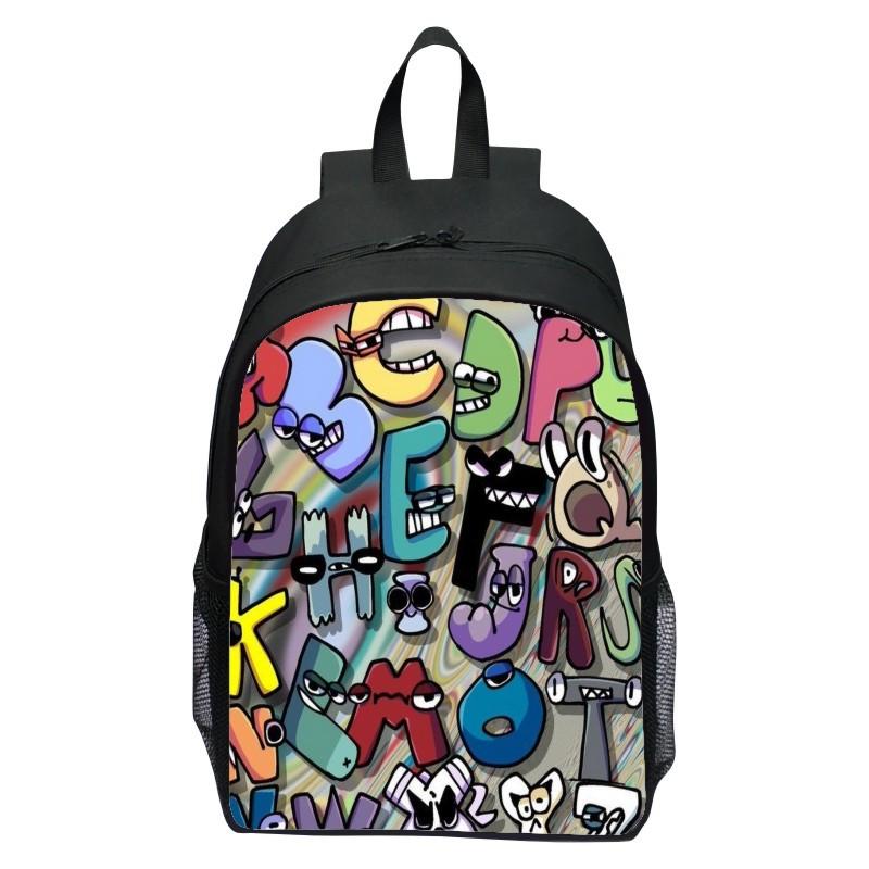 16 Inch Children's Backpack Alphabet Lore Alphabet Legend Elementary School Backpack Boys and Girls Kindergarten Backpack