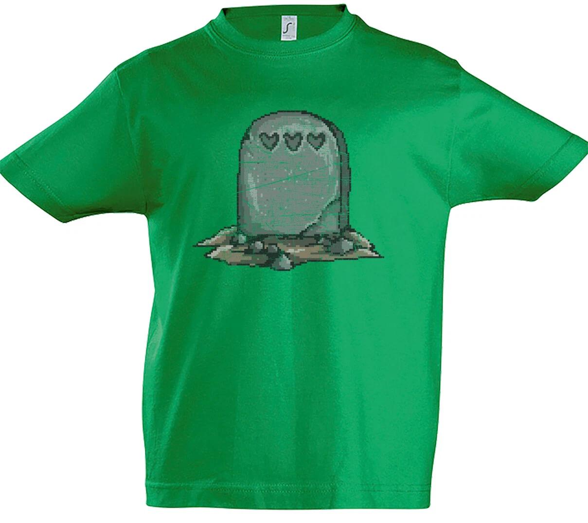 Pixel Tombstone Hearts Kids Boys kids boys T-Shirt Zombie Zombies Headstone Graveyard 130