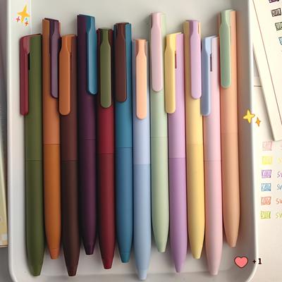 6pcs Colored Gel Pens Set, 0.5mm Fine Point, Quick-Drying,for Journaling,Drawing,Note-taking,Office Accessories, Back To School