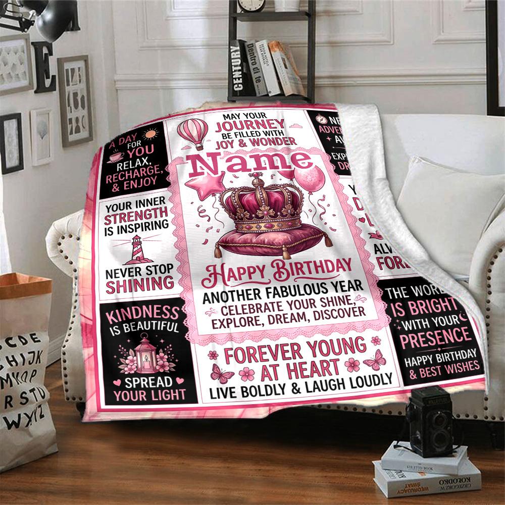 Birthday Wishes Home Customize Your Name Home Blanketss Comfortable Soft Lightweight Allseason Multipurpose Customize Your Name Home Blankets For