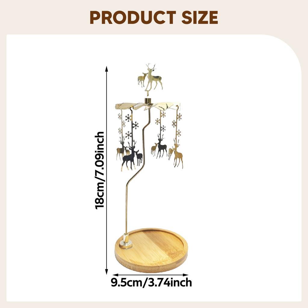 Metal Rotary Candle Holder Tea Light Candle Holder for Desktop Ornament Decor Rustic Wedding Table Decor Rotating Candlestick