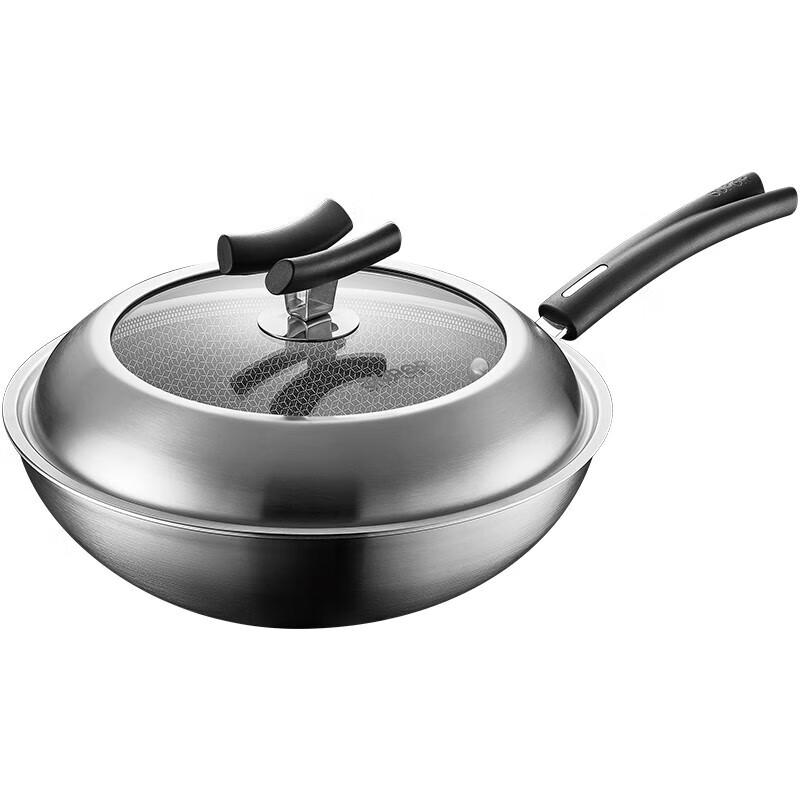 Supor X Crystal Shield 32cm 316L Stainless Steel Non-stick Wok