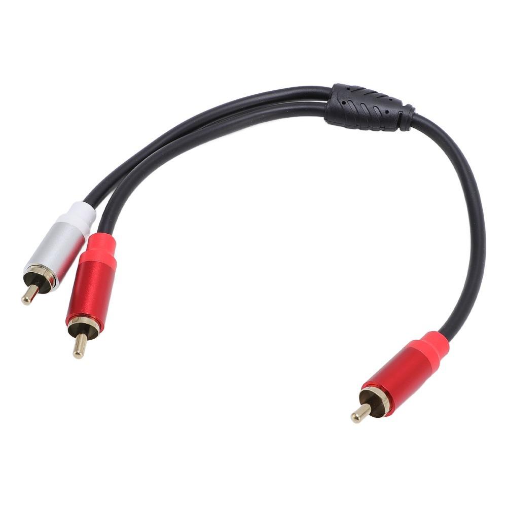 2 Stück 1 männlicher RCA auf 2 männliche RCA RCA Y-Splitterkabel Stereo-Audiokabel für DVD TV HDTV Videorekorder CD-Player