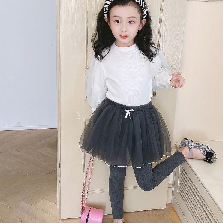 Girls' Leggings Autumn Children's Pants Skirt Fake Two-piece Pants Skirt Spring Style Skirt
