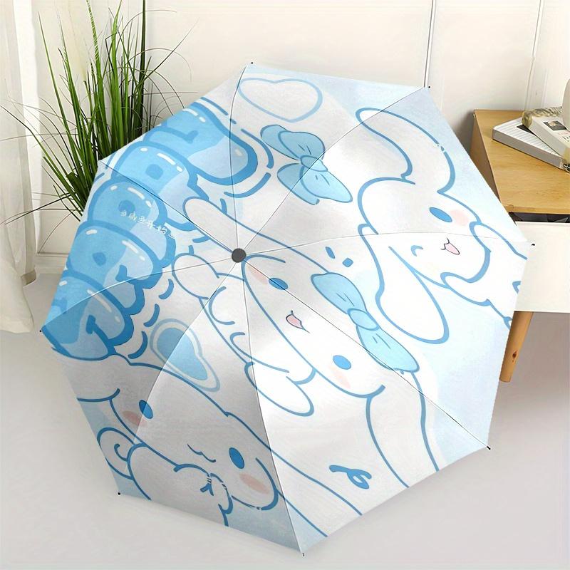 

Cinnamoroll Automatic Folding Umbrella Simple 8 Rib Design, Bright Cartoon Pattern, Durable Iron Frame, Suitable For Travel, Outdoor, Beach