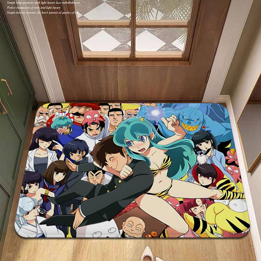 Anime Urusei Yatsura Door Mat Washable Non-Slip Living Room Sofa Chairs Area Mat Kitchen Doormat Area Rug