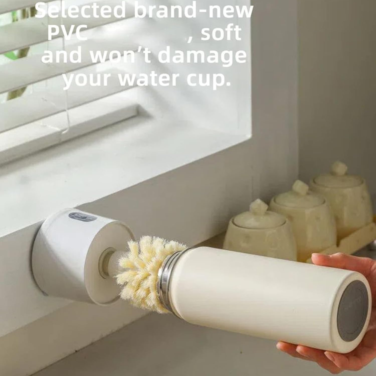 Wine Cup Cleaning Brush Microfiber Brush Head Hanging USB Electric Water Cup Cleaning Brush Dirty Hand Cup Brush Tea Cup Brush desihn белый