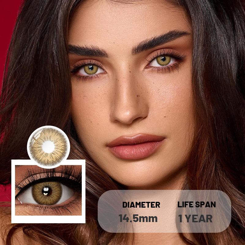 AMARA 1 Paar Farbige Kontaktlinsen Jahreslinsen Natürlicher Look Braune Augenlinsen Graue Kontakte Blaue Linsen Grüne Augenlinsen