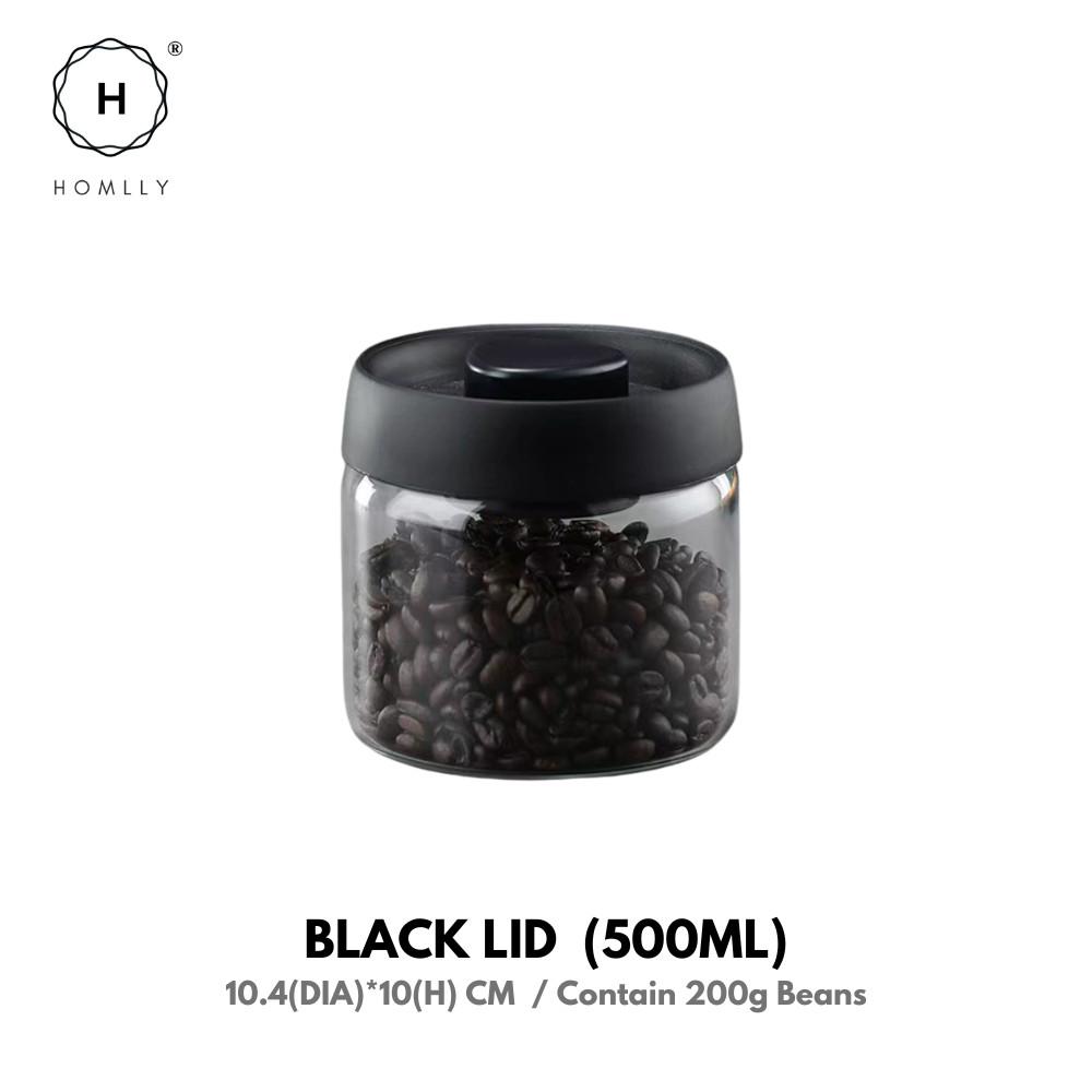 HOMLLY Luft Food Storage Glass Canister Container with Airtight Lid (X3PCS)