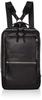Cherica Genuine Leather 2-Way Backpack, PIPE, Black