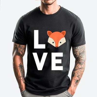 I Love Foxes Cute Fox Funny Fox Love Animal Face Mens Clothing 2024 Winter  Mens TShirts Game