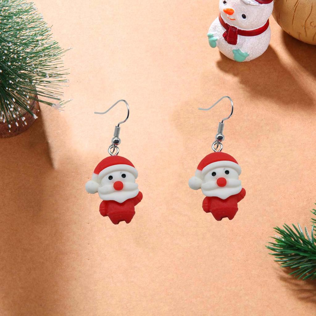 1 pár náušnic Sofanta Claus, roztomilé náušnice, vhodné k nošení během Vánoc