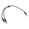 DC5.5x2.1mm Splitter Power Cable 18AWG Male To 2 Male Connectors for Security Cameras LED Lights 30CM