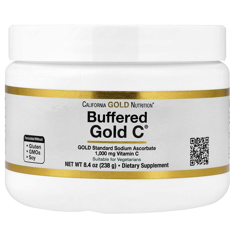 Buffered Gold C®, Non-Acidic Vitamin C Powder, Sodium Ascorbate, 8.4 oz (238 g)