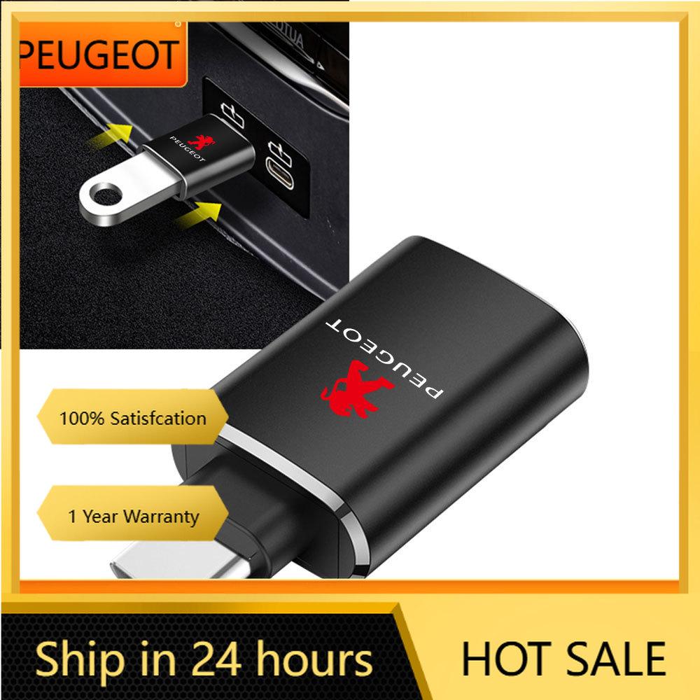 Car Sticker 2025 Hot OTG Adapter Car USB Data Cable Converter Type C Mobile Phone Charging Cable Charger For Peugeot 207 3008 20