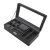 Watch Display Case Lockable Soft Lining Watch Jewelry Storage Box with Clear Lid for Bracelets