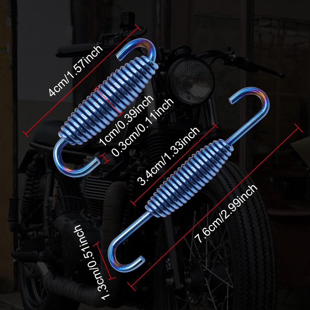 Ygmylandbb Motorrad Auspuffrohr Schalldämpfer Feder Feder Auspuffrohrfeder Flexibler Haken Motorradausrüstung