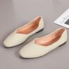 Spring and Autumn New Retro Single Shoes Women's Square Head Shoes Flat Work Shoes Grandma Shoes