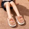 Winter Warmth Thick-Soled Fleece-Lined All- Cotton Slippers With Heel Coverage