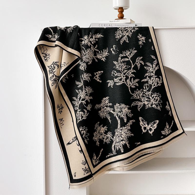 

Luxury Cashmere Scarf Winter Women Pashmina Shawls Warm Blanket Wraps Female Foulard Bandana Thick Scarves Hijab New