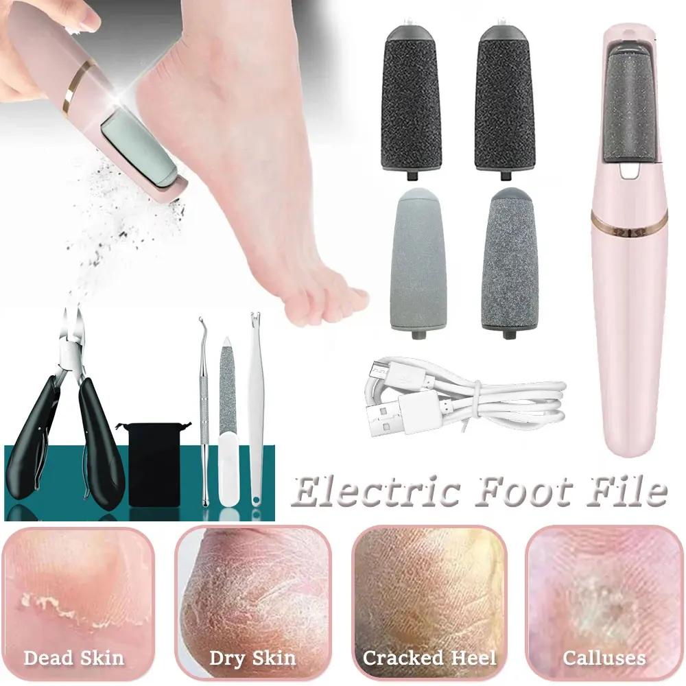 Electric Foot File Callus Remover Dead Skin Removal Pedicure Tools for Hard Cracked Dry Skin Pedicure Feet Care Heel Cleaning