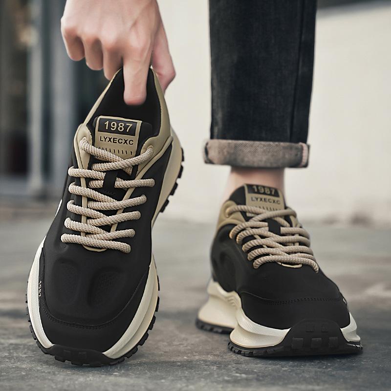 Men's shoes autumn and winter shoes men's trend thick sole height increase travel low top sports dad shoes new casual trendy shoes