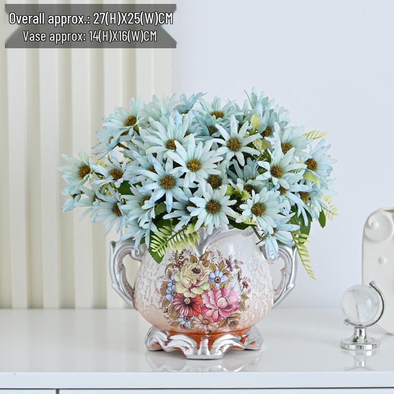 European Retro Silk Rose Flower Decor – Ideal for Living Room, Dining Table, Coffee Table, or Bedroom. Perfect As Dried Flower Ornaments.