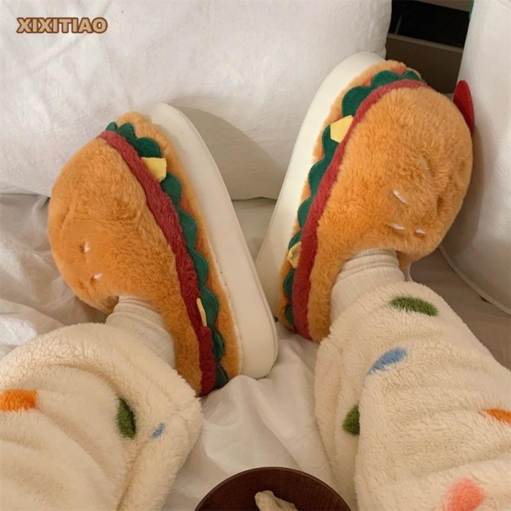Cotton Slippers, Men's and Women's Styles, Plush Slippers, Warm Slippers, Home Slippers, Cotton Shoes, Fluffy Slippers, Thick Soled Slippers