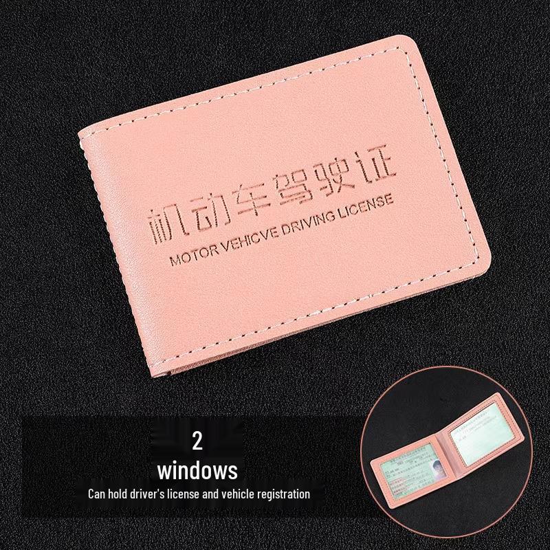 Men's 2024 New Model Leather Driver's License and Vehicle Document Holder with Protective Cover