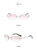 Oval Frameless Y2K Sunglasses - Unisex European & American Street Style Fashion Accessory