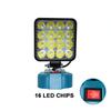 Wireless LED Work Light Portable Jobsite Light Spotlight Lamp Flood Light Flashlight Fit Makita 18v Battery (No Battery)