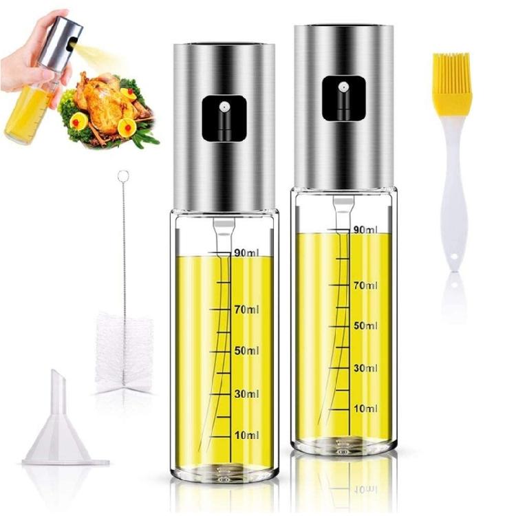 3/4/5Pieces Oil-Spritzer Air Fryer Press Type Refillable Olive-Oil-Sprayer Tool