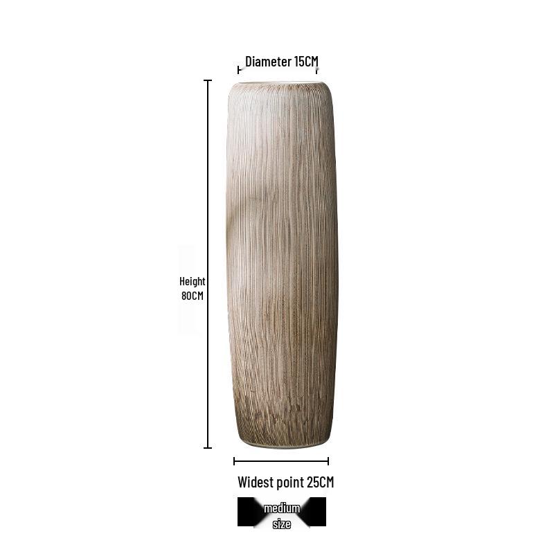 Modern American Large Ceramic Floor Vase for Dry Flowers