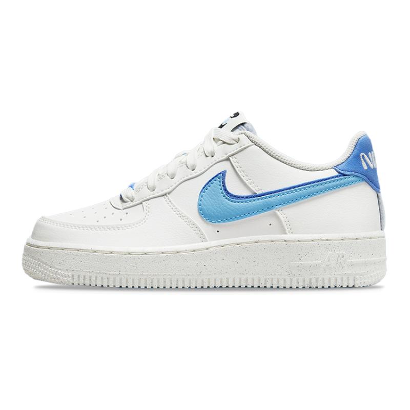Nike Air Force 1 Low 82 Double Swoosh White Medium Blue GS Sneakers DQ0359-100 36.5