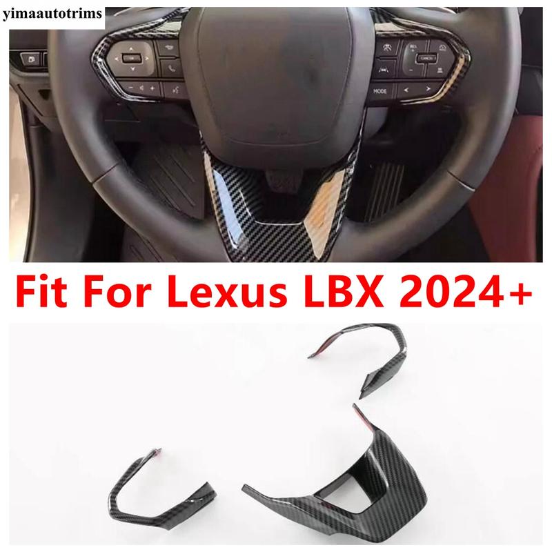 

Car Central Control Steering Wheel Button Frame Cover Trim ABS Carbon Fiber Accessories Interior For Lexus LBX 2024 2025 2026