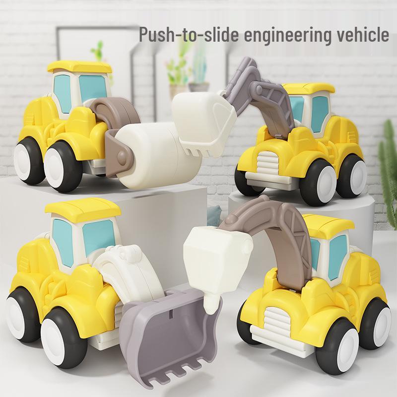Children's Inertia Construction Vehicle: Small Excavator Model Toy