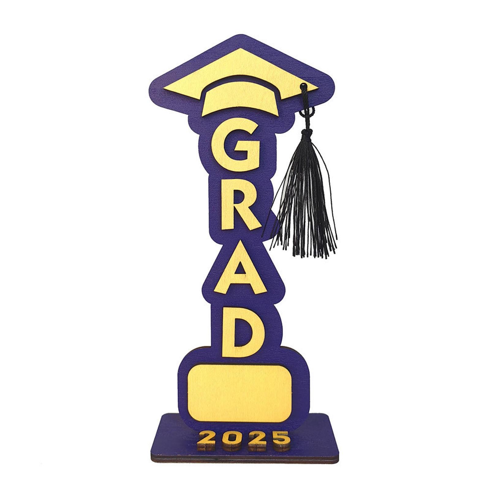 

2025 Graduation Season Wooden Desktop Ornament Holiday Decoration Signboard Graduation Season party Table wooden decorations One Size