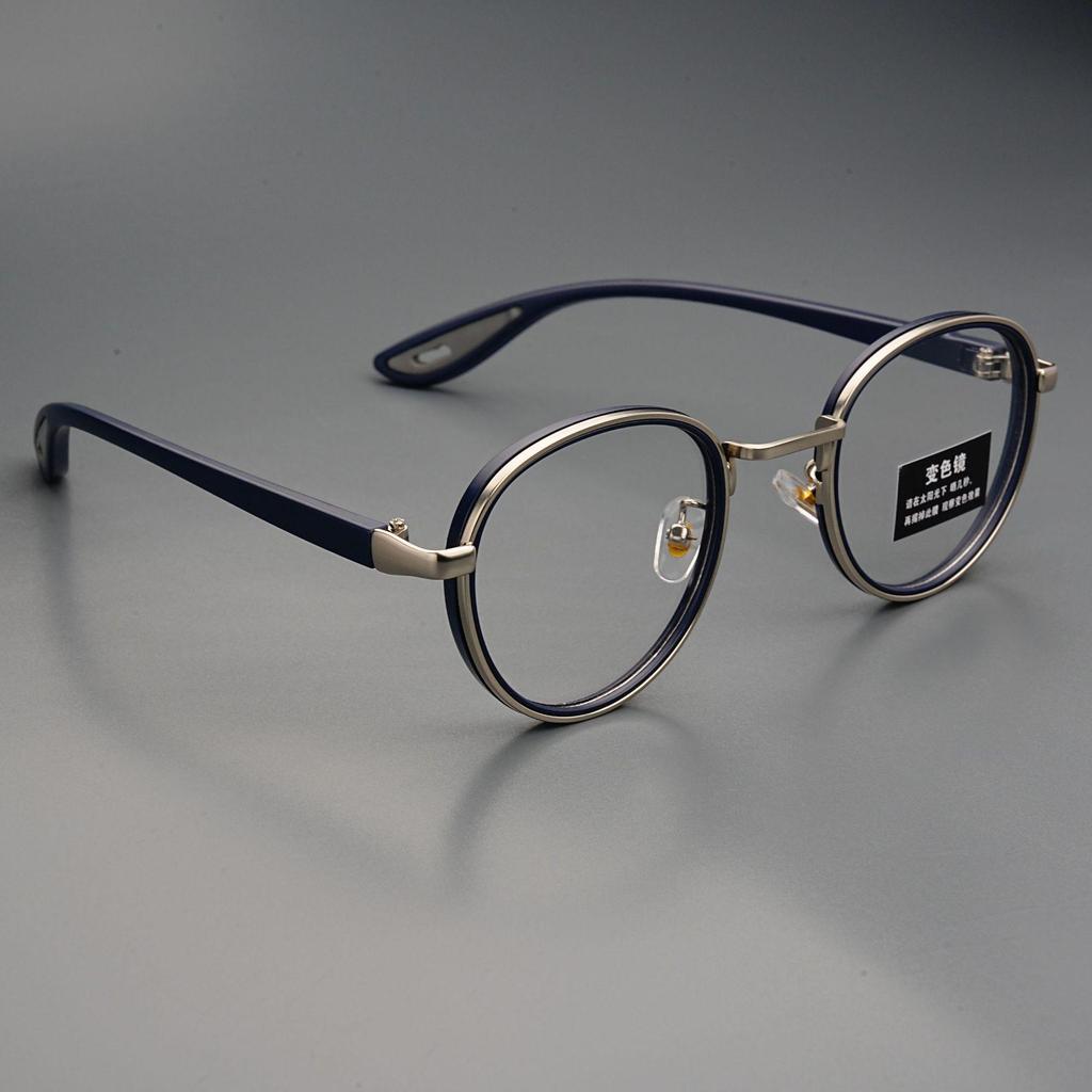 2025 TikTok Trending Color-Changing Glasses with High-Quality Tortoiseshell Frame and White-to-Gray Lenses