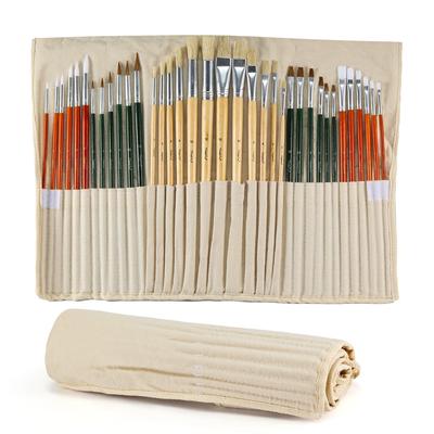 36/24 Pcs Paint Brushes Art Set for Acrylic Oil Watercolor Gouache